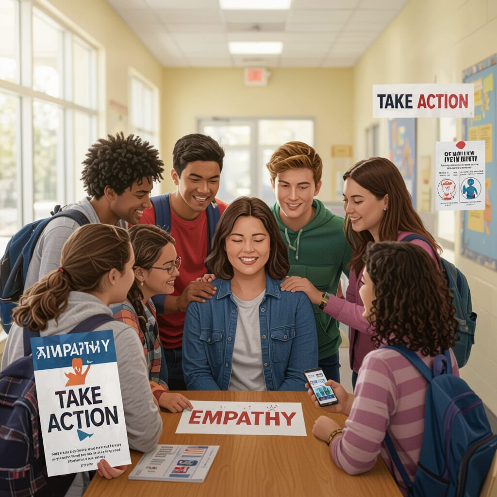 Empathy while facing cyberbullying